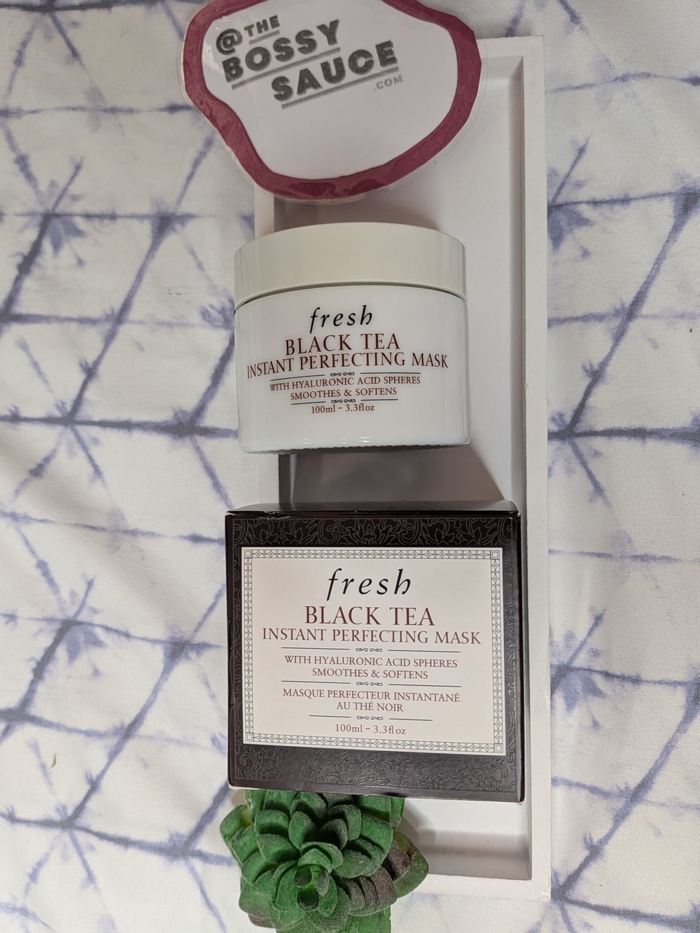 🌸 Fresh LARGE Black Tea Instant Perfecting Hyaluronic Acid Mask 100 ML NWT